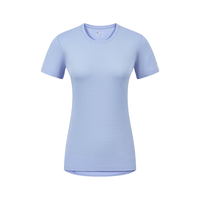 MONTANE盟泰恩女款APOLLOS速干T恤轻量户外速干衣弹力透气抑菌排汗防晒服 冰河蓝（短款） M