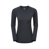 MONTANE盟泰恩女款APOLLOS速干T恤轻量户外速干衣弹力透气抑菌排汗防晒服 黑色（长款） XS