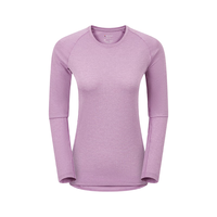 MONTANE盟泰恩女款APOLLOS速干T恤轻量户外速干衣弹力透气抑菌排汗防晒服 风信紫（长袖） L 风信紫（长款）