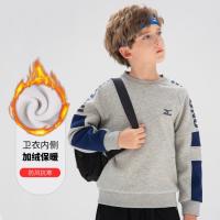 美津浓 加绒加厚一体绒男童卫衣