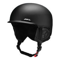 迈卡龙滑雪头盔雪镜一体单板滑雪防撞男女成人保暖透气滑雪护具滑雪装备 【炫酷黑-无帽檐】单头盔 XL码-适合男生（头围58-62cm）