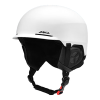 迈卡龙滑雪头盔雪镜一体单板滑雪防撞男女成人保暖透气滑雪护具滑雪装备 【优雅白-无帽檐】单头盔 XL码-适合男生（头围58-62cm）