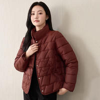 子牧棉麻2025冬装 女韩版棉服时尚中式国风棉衣外套保暖长袖棉袄0012 酒红色 3XL (建议135-145斤)
