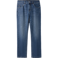 HLA海澜之家牛仔裤男24春秋三国演义直筒水洗裤子男HKNAW3W180A 牛仔蓝过渡色（中）7M 180/94A 37171~176斤