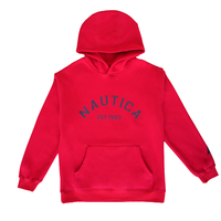 NAUTICA 童装儿童加绒卫衣一体绒2025新款男女童加厚连帽冬季外套