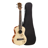 名森（Minsine）26英寸尤克里里云杉木乌克丽丽迷你初学女男儿童入门小吉他 26英寸/刻花云杉木