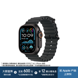Apple Watch Ultra2 智能手表 GPS+蜂窝版 49mm 钛金属黑色表壳 黑色海洋表带