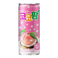 HTB海太韩国可可农场水蜜桃味椰肉果冻饮料汽水240ml*6瓶 水蜜桃味椰肉果冻饮料240ml*6瓶