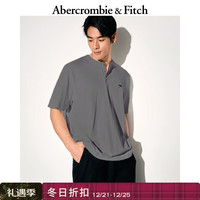 Abercrombie & Fitch 男装25夏经典小麋鹿宽松短袖T恤KI124-5188 深灰色 M (180/100A)