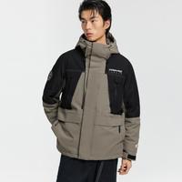 太平鸟 男装鹅绒户外工装连帽cordura男式羽绒服