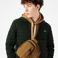 LACOSTE 法国鳄鱼冬季潮流休闲连帽保暖外套简约短款羽绒服