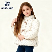 allo&lugh 童装羽绒服碎花90%绒秋冬装女童面包服保暖外套