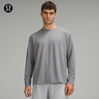 lululemon 丨Relaxed Fit 男士训练宽松剪裁长袖 T 恤 LM3DIFS 杂色黑 M