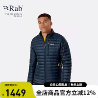 Rab 男士700蓬运动羽绒Microlight防泼水防撕轻量羽绒服403g QDB-16 灰黑色 XL