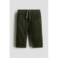 HM童装男婴裤子2025冬季中腰松紧腰棉质灯芯绒长裤1295449