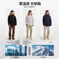 骆驼 羽神Ultra 男装加厚工装三防派克鸭绒羽绒服短款冬季