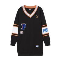 PUMA 女子针织毛圈长袖连衣裙