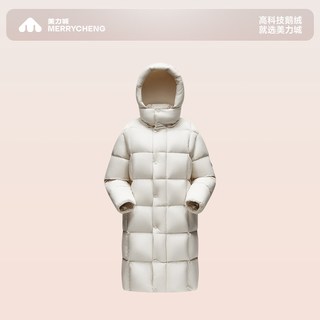 【檀健次同款】美力城暖天鹅鹅绒羽绒服泡芙保暖中长款外套女110 165/88A