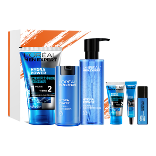 巴黎欧莱雅 欧莱雅男士保湿套装补水洗面奶水乳面霜护肤品礼物
