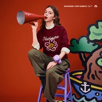 NVG·YOUNG NAVIGARE意大利小帆船圆领卫衣女花开富贵