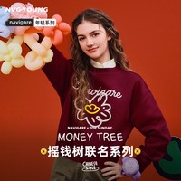 NAVIGARE意大利小帆船圆领卫衣女花开富贵