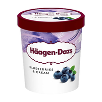 哈根达斯（Haagen-Dazs）冰淇淋 蓝莓口味冰激凌95ml/杯 小杯装雪糕【0反式脂肪酸】