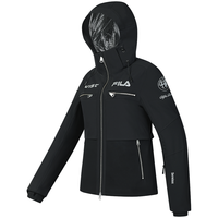 FILA 女装女式户外运动滑雪服女士基础简约保暖舒适连帽长袖滑雪服