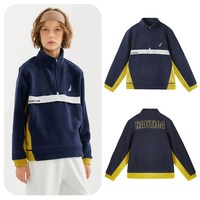 NAUTICA 儿童摇粒绒卫衣双面抓绒加厚外套男童女童秋冬内搭
