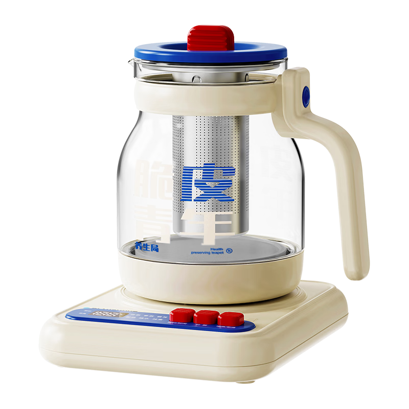 蓝宝 BLAUPUNKT OK泡养生壶 1.2L 冒险蓝 恒温煮茶炖煮壶