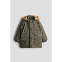 H&M HM童装儿童男童外套冬季休闲舒适时尚疏水连帽派克大衣1239767