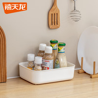 Citylong/禧天龙 加大号 收纳箱 小号奶白色无盖 2.7L 2个装