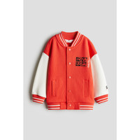 H&M HM童装儿童男童外套冬大廓形红色棒球外套1231146