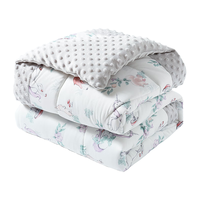 南极人（Nanjiren）儿童被子春秋冬婴儿安抚豆豆毯子宝宝幼儿园午睡加厚被子被芯2斤 厚款 豆豆被子 蓝色企鹅