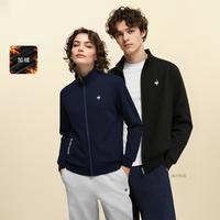 乐卡克 法国公鸡春中性休闲立领拉链舒适弹力保暖开衫外套