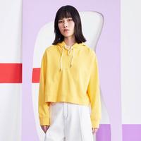 宝姿 PURE宝姿女装缝制针织宽松廓形长袖上衣连帽卫衣