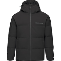 HLA海澜之家羽绒服男24连帽条纹印花保暖外套男冬季HWRAW4W029A 黑色69 180/96A XL151~164斤