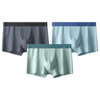 七匹狼男士内裤男莱卡棉高弹力抗菌平角裤透气舒适裤衩 混色2：浅绿+深灰+浅蓝 L （高170/体重110-130斤）