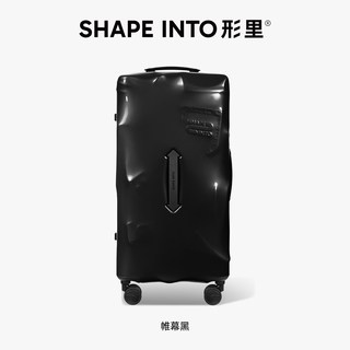 【明星同款】形里20寸大容量行李箱登机箱拉杆箱旅行箱密码箱 【亮面】帷幕黑 26寸-TRUNK（7-15天长途旅行）