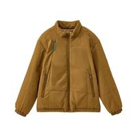 Q21儿童纯色棉服秋冬休闲立领上衣男女童加厚保暖夹棉外套