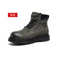 【王俊凯同款】骆驼 CAMEL马丁靴男鞋冬2025男生增高加绒户外大黄靴 G15W076038T 砖瓦灰 37
