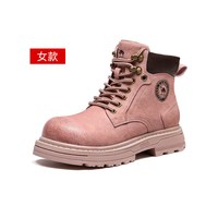 【王俊凯同款】骆驼 CAMEL马丁靴男鞋冬2025男生增高加绒户外大黄靴 G25W076038 胭脂粉 41