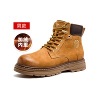 【王俊凯同款】骆驼 CAMEL马丁靴男鞋冬2025男生增高加绒户外大黄靴 G15W076038R 沙漠黄【金标】 39