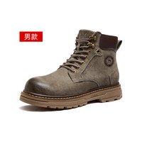 【王俊凯同款】骆驼 CAMEL马丁靴男鞋冬2025男生增高加绒户外大黄靴 G15W076038T 墨绿 39