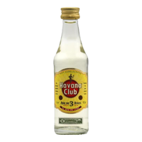 哈瓦纳俱乐部行货 朗姆酒 古巴原瓶陈酿洋酒烈酒基酒 白朗姆3年 50mL 1瓶