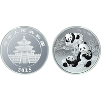 领丰金 2025版熊猫银币1kg足银Ag999过节投资收藏 熊猫纪念银币1000g(2025版)