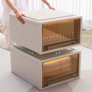 稻草熊 5折秒杀 抽屉式透明衣柜 27*18*9.5可固定叠放