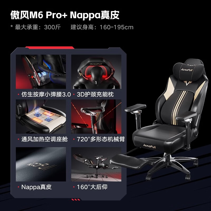M6Pro+【Nappa真皮 8D仿生按摩】