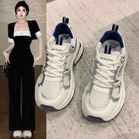 new balance 新百伦厚底老爹鞋女2025年春季新款爆款软底轻便百搭小