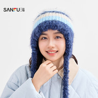 SANFU 复古护耳提花西瓜帽 优雅个性针织帽子848643