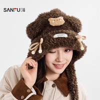 移动专享：SANFU 装饰熊熊西瓜帽 可爱潮流趣味个性服饰配件保暖帽子848896